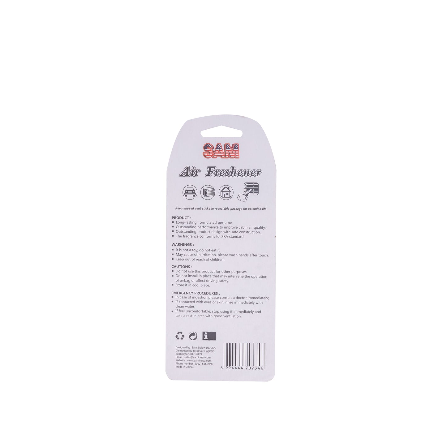 Sam Multipack Vent stick Air Freshener