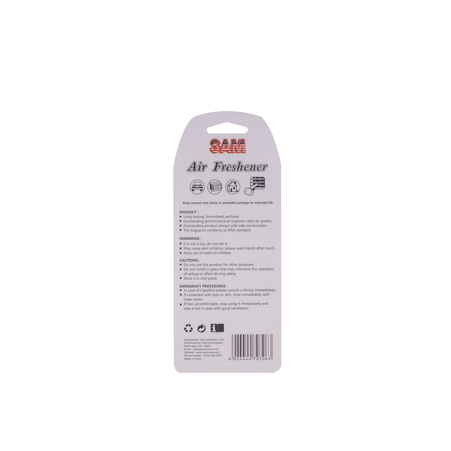 Sam Multipack Vent stick Air Freshener
