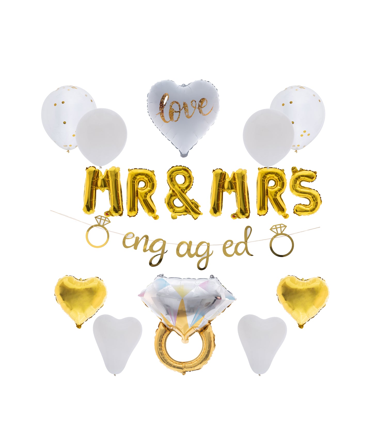 ENGAGED BALLOON SET (17PCS)