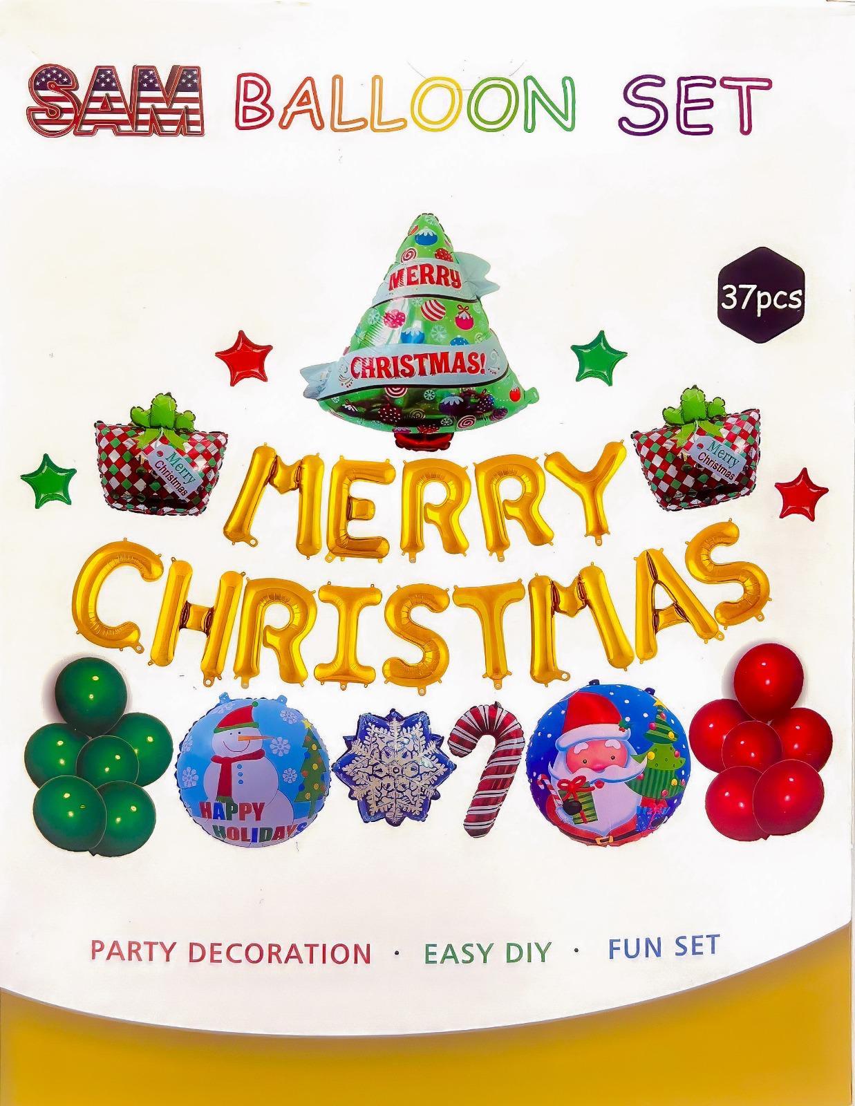 MERRY CHRISTMAS BALLON SET (37PCS)