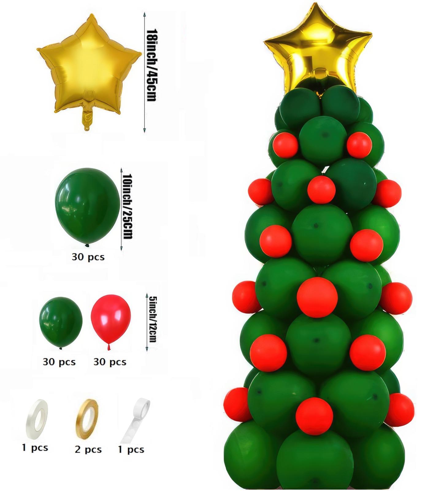 CHRISTMAS TREE BALLON SET (91PCS)