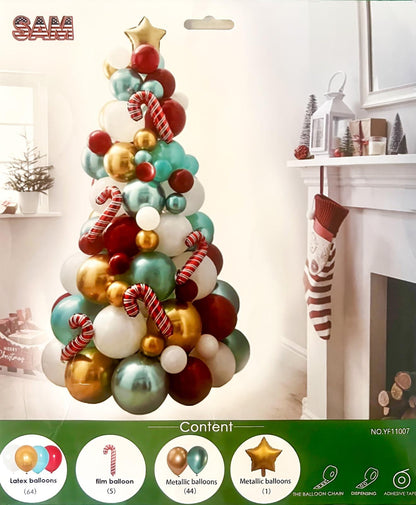 CHRISTMAS TREE BALLON SET (114PCS)