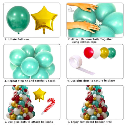 CHRISTMAS TREE BALLON SET (114PCS)