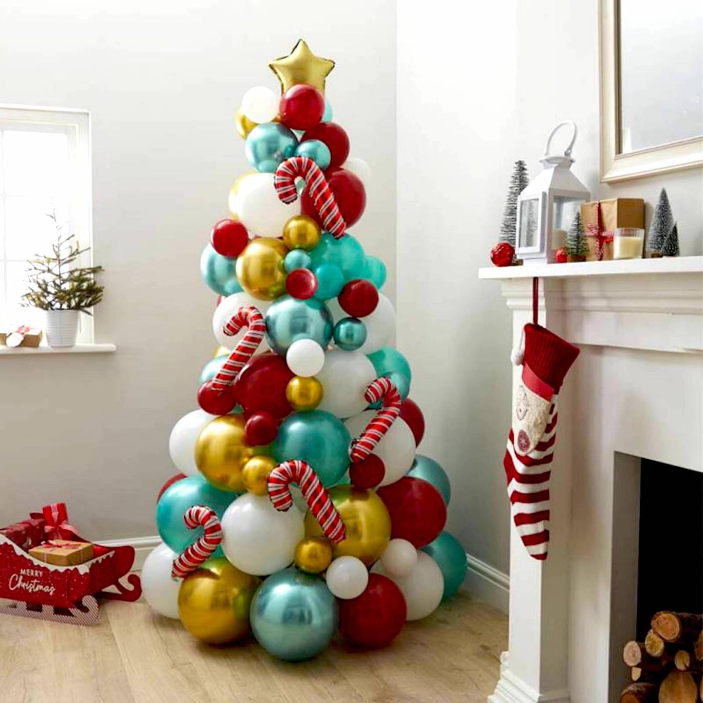 CHRISTMAS TREE BALLON SET (114PCS)