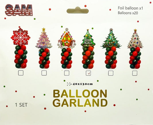 CHRISTMAS TREE BALLON SET (21PCS)