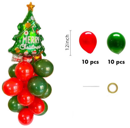 CHRISTMAS TREE BALLON SET (21PCS)