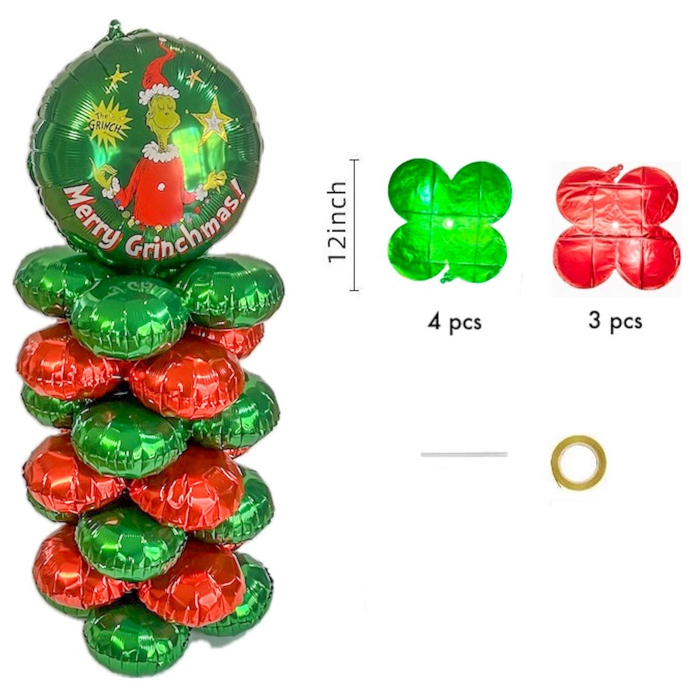 CHRISTMAS TREE BALLON SET (8PCS)